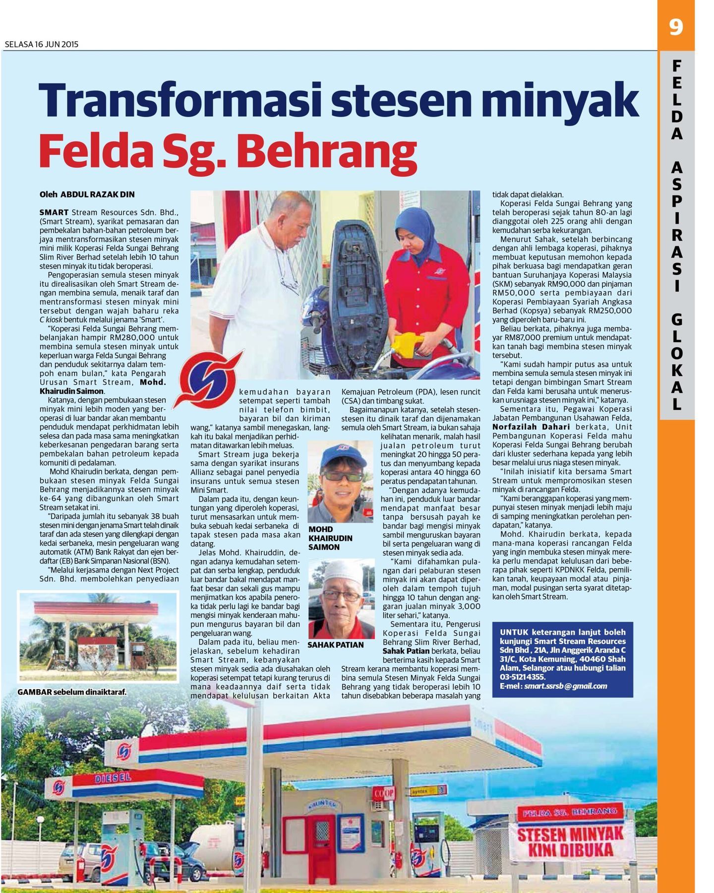 Transformasi Stesen Minyak Felda Sg. Behrang - Aspirasi Glokal (Felda) 16 Jun 2015